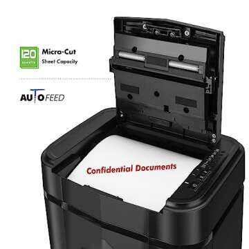 Aurora Professional Grade AU125MA 120-Sheet Auto Feed High-Security Micro-Cut Paper Shredder/60 Minutes/Security Level P-5