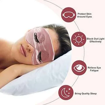 Ulbemoll Silk Eye Mask for Comfortable Sleep and Travel