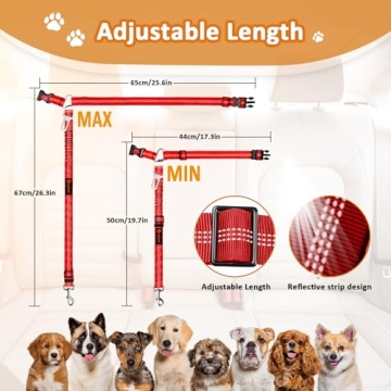 Dog Seat Belts Harness for Safe Car Travel