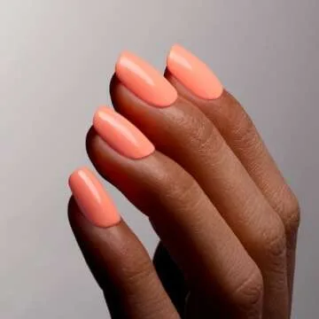Ozzeal Gel Polish,0.5 Fl Oz Light Coral Orange Peach Gel Nail Polish Spring Summer Soak off LED UV Gel Nail Polish Art Starter Manicure Salon DIY Nail Gel Polish