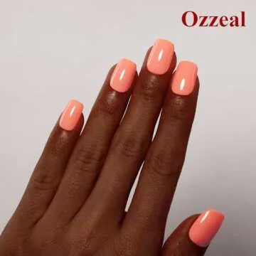 Ozzeal Gel Polish,0.5 Fl Oz Light Coral Orange Peach Gel Nail Polish Spring Summer Soak off LED UV Gel Nail Polish Art Starter Manicure Salon DIY Nail Gel Polish
