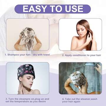 Alotlucky Hair Thermal Steamer Treatment SPA Cap Nourishing Care Hat with Adjustable Temperature Con...