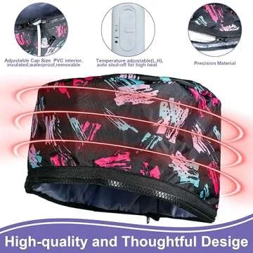 Alotlucky Hair Thermal Steamer SPA Cap for Silky Hair