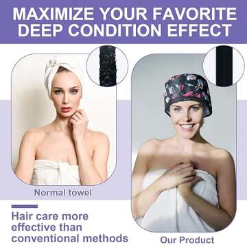 Alotlucky Hair Thermal Steamer SPA Cap for Silky Hair