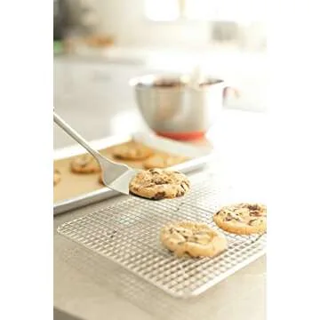 KITCHENATICS Small Quarter Sheet Cooling Rack for Cooking & Baking, Oven Safe Stainless Steel Rack, Baking Rack for Oven Cooking, Heavy Duty Cookie Cooling Rack fits Quarter Sheet Pan, 8.5" x12" IN