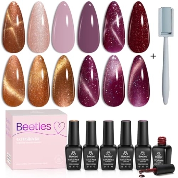 Beetles Cat Eye Gel Nail Polish Set with Stunning Colors