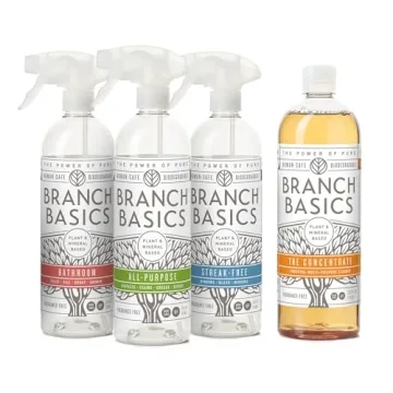 Branch Basics Cleaning Essentials Kit: Eco-Friendly Cleaning Solution with Refillable Bottles