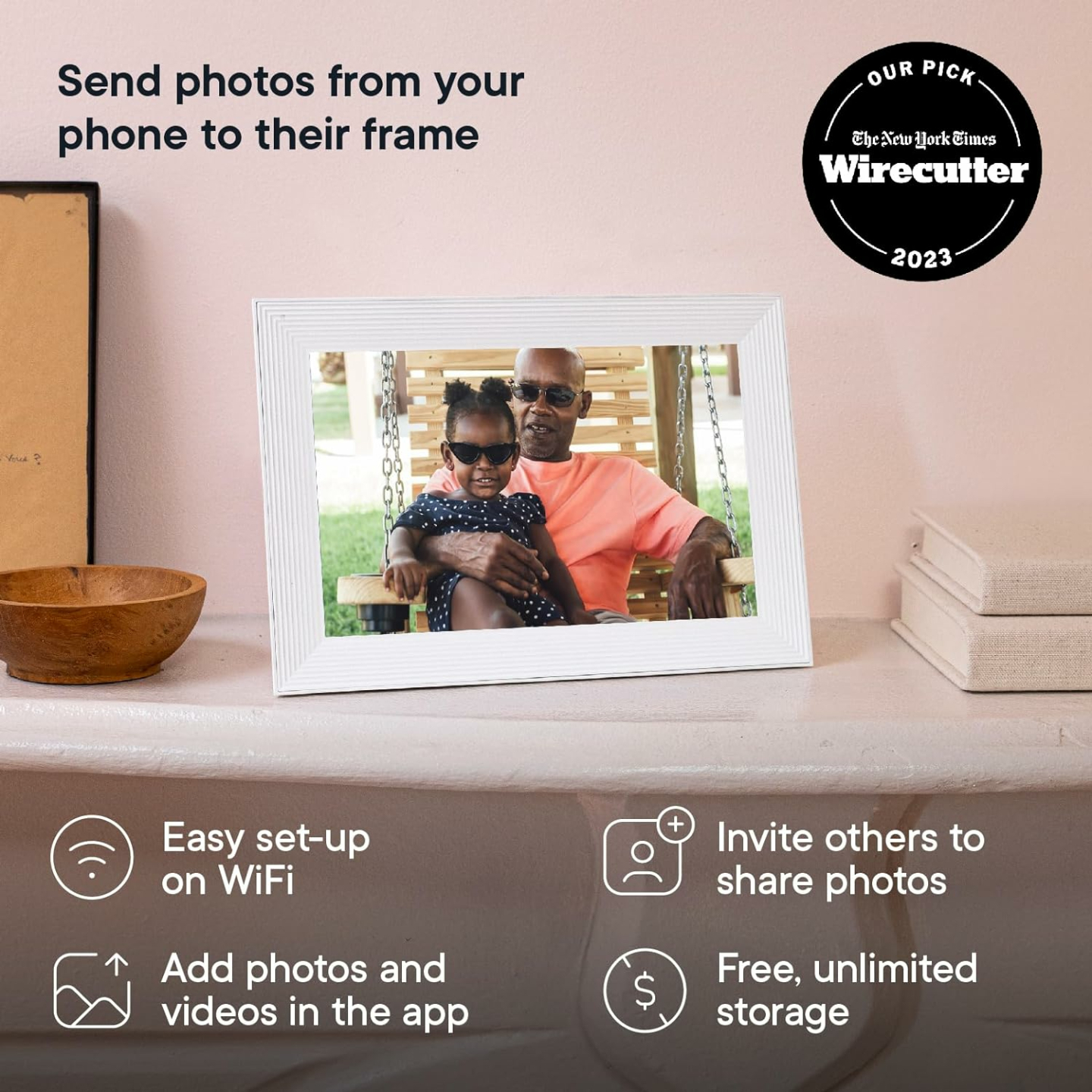 Aura Carver HD Smart WiFi Photo Frame - Unlimited Storage