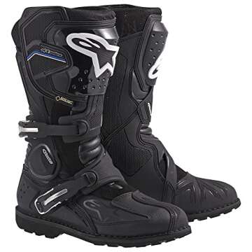 Alpinestars Gore-Tex Men's Weatherproof Motorcycle Touring Boots - Black, Size 10