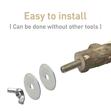 LIMIO Bird Perch - 4 PCS Natural Wood for Birds