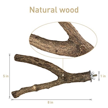 LIMIO Bird Perch - 4 PCS Natural Wood for Birds