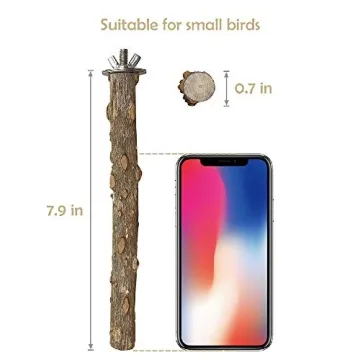 LIMIO Bird Perch - 4 PCS Natural Wood for Birds