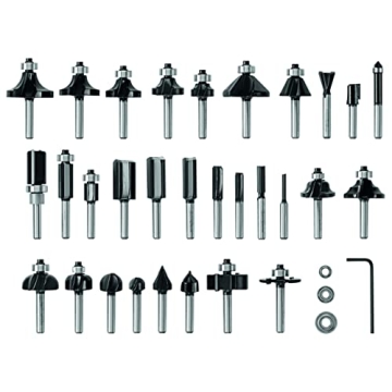 30-Piece Bosch Router Bit Set for All Woodworking Needs