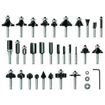 30-Piece Bosch Router Bit Set for All Woodworking Needs