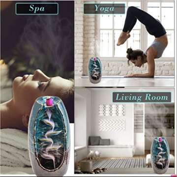 Munatass Ceramic Backflow Incense Holder with Cones