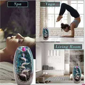 Munatass Ceramic Backflow Incense Holder with Cones