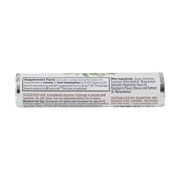 Quantum Health TheraZinc Elderberry Roll, Raspberry Lozenges, Made with Zinc Gluconate for Immune Su...