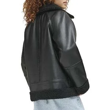 Levi's Women's Faux Leather Relaxed Aviator Jacket