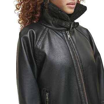 Levi's Women's Faux Leather Relaxed Aviator Jacket