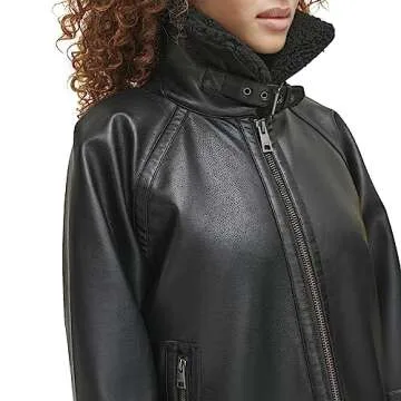 Levi's Women's Faux Leather Relaxed Aviator Jacket