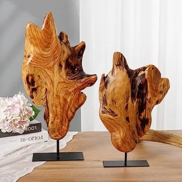 Unique Handcarved Root Wood Sculpture for Home Decor