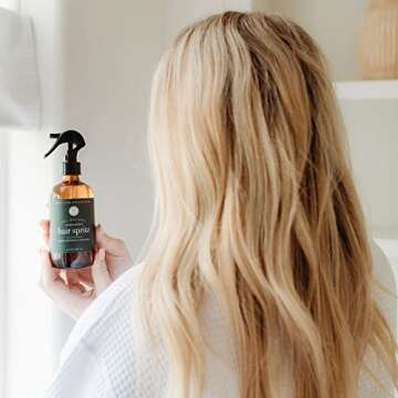 Rowe Casa Organics Hair Growth Spray, Hair Texturizer and Regrowth, Mens Hair Restoration, Rosemary, Cedarwood, Lavender Essential Oil, 8 oz