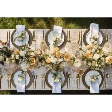 Burlap Charger Plates Set of 6: Rustic Burlap Charger Plates Table Decorations, for Dinner Plates WeddingThanksgiving and Thanksgiving,Christmas, Party, Birthday and Holiday Event Supplies (Color 2)