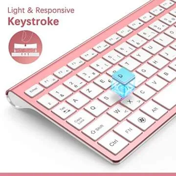 Chic Ergonomic Wireless Keyboard Mouse Duo Available Now