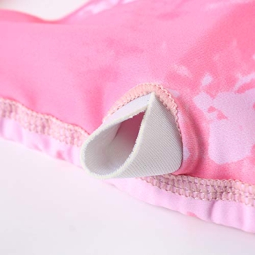 MOSHENGQI Women Sexy Pink Tie Dye Bikini Set Strap Top Thong