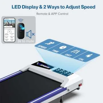 COZYINN Walking Pad with Incline, Under Desk Treadmill for Home Office, 2.5HP 10% Incline Voice Control Smart Treadmills Compatible with WELLFIT KINOMAP APP for Home/Office - 300 LB Capacity