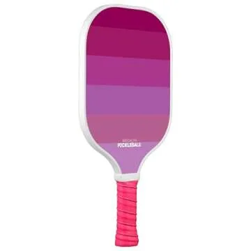 Brooklyn Pickleball Co. Carbon Fiber Paddle - USAPA Approved Neon Pink Racket with Cushioned Grip