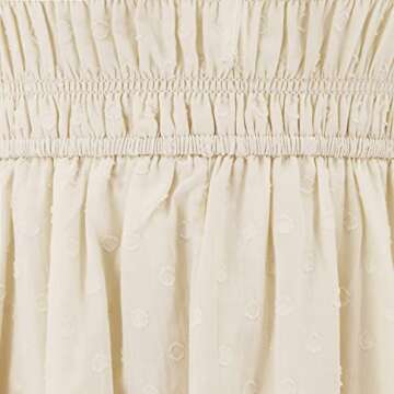 R.Vivimos Women Summer Half Sleeve Cotton Ruffled Vintage Elegant Backless A Line Flowy Long Dresses (Small, Beige-1)