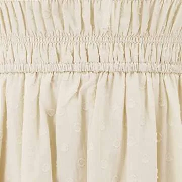 R.Vivimos Women Summer Half Sleeve Cotton Ruffled Vintage Elegant Backless A Line Flowy Long Dresses (Small, Beige-1)