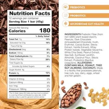 Truth Bar Vegan Keto Snack - Prebiotic & Probiotic Bars