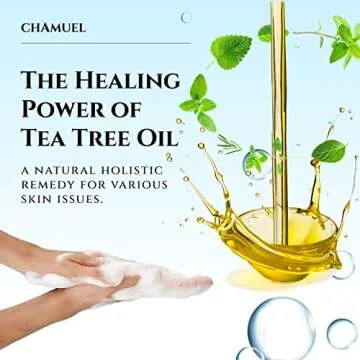 Chamuel Tea Tree Body Wash - Made With Natural Ingredients To Fights Itchy Skin, Body Odor, Athlete's Foot, Jock Itch & Toenails Issues - Organic Scented - Men & Women (11.8oz)