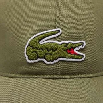Stylish Lacoste Men's Crocodile Badge Twill Cap