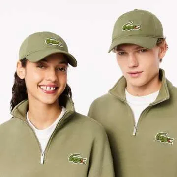 Stylish Lacoste Men's Crocodile Badge Twill Cap