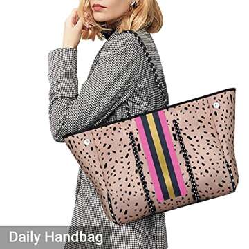 IBFUN Neoprene Bag - Stylish Large Tote for Women