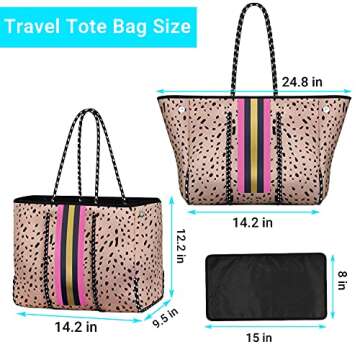 IBFUN Neoprene Bag - Stylish Large Tote for Women