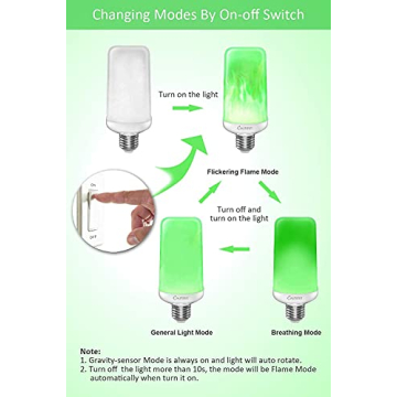 Calmsen LED Flame Effect Fire Light Bulb - 4 Modes