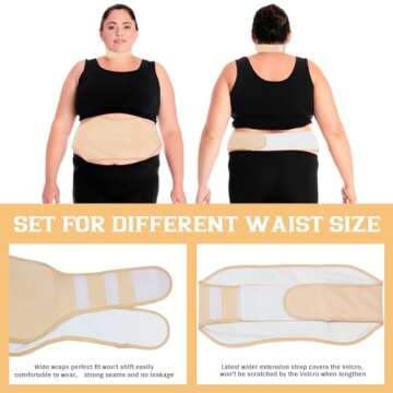 4 PCS Adjustable Castor Oil Wraps for Ultimate Comfort