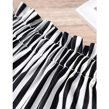 MIGU Toddler Girl Clothes 4t-5t Girls Summer Clothes Cute Girl Fashion Black Sleeveless top striped shorts Cloting Sets Outfits headbands 3pcs