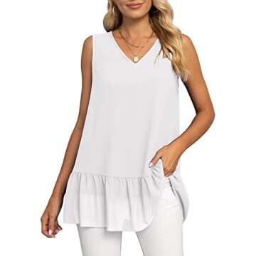 Stylish VIISHOW Women's Chiffon Tank Top for Any Occasion