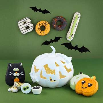 WÜFERS Dog Cookie Box | Handmade Hand-Decorated Dog Treats | Dog Gift Box Made with Locally Sourced Ingredients (Halloween)