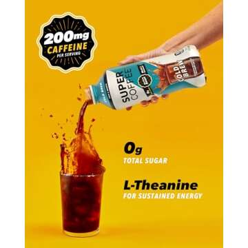 Super Coffee: Sugar Free Cold Brew Coffee, 32oz 6-Pack