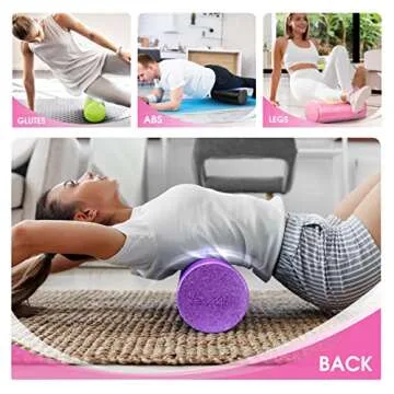 Yes4All EPP Foam Roller for Deep Tissue Massage, Muscle Recovery and Relief in Back, Legs, and Body (Fuschia Rose - 12 Inches)