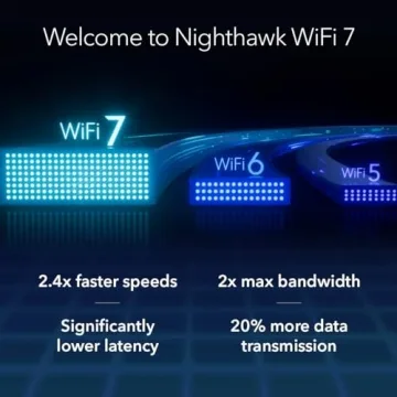 NETGEAR Nighthawk Tri-Band WiFi 7 Router (RS300) - Security Features, BE9300 Wireless Speed (up to 9.3Gbps) - Covers up to 2,500 sq. ft., 100 Devices - 2.5 Gig Internet Port