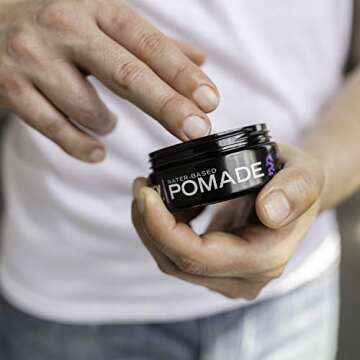 Billy Jealousy Lunatic Fringe Water-Based Pomade for Men, Strong Hold, High Shine, Water Soluble and...