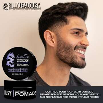 Billy Jealousy Lunatic Fringe Pomade for Men, 3 oz