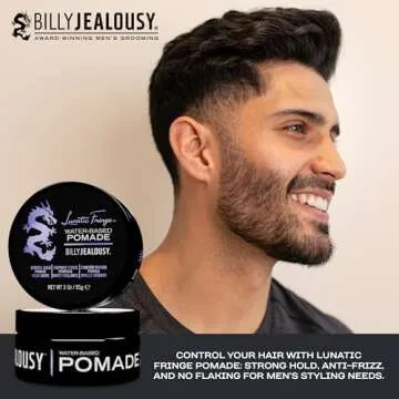 Billy Jealousy Lunatic Fringe Pomade for Men, 3 oz